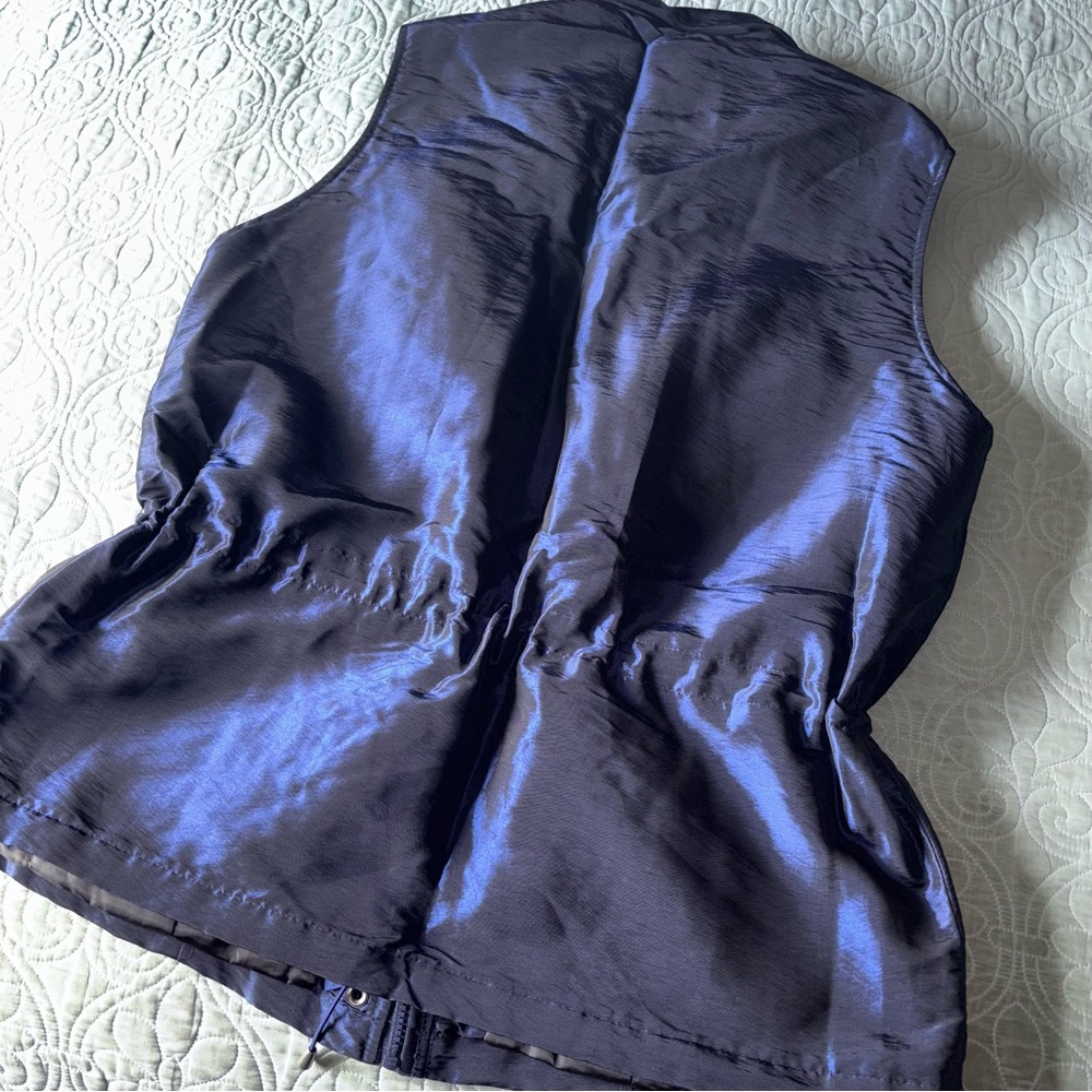 Coldwater Creek Blue Sleeveless Jacket - Picture 8 of 10